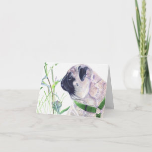 Pug Dog Art Note Cards