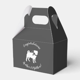 Pug Dog Baby Shower Grey Puppy Gender Neutral Favor Box