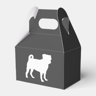 Pug Dog Baby Shower Grey Puppy Gender Neutral Favor Box