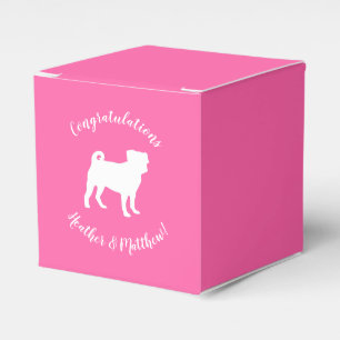 Pug Dog Baby Shower Pink Puppy Girl Favor Box