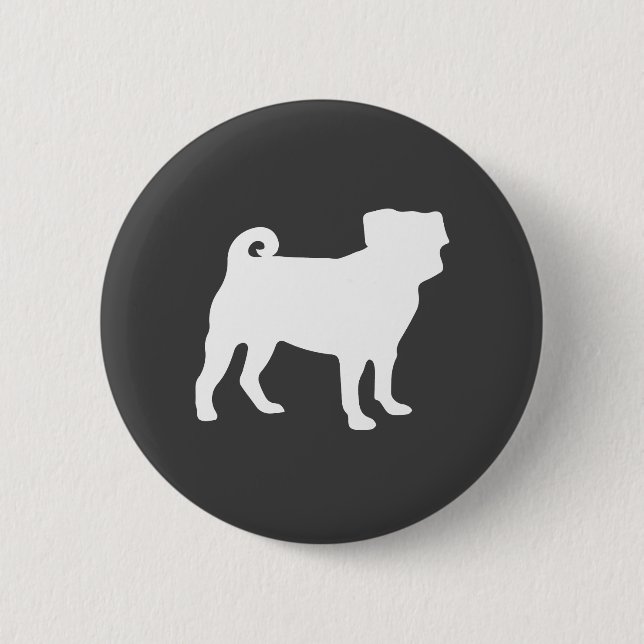 Pug Dog Baby Shower Theme Puppy Gender Neutral 2 Inch Round Button (Front)