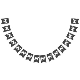 Pug Dog Baby Shower Theme Puppy Gender Neutral Bunting Flags