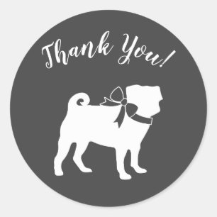 Pug Dog Baby Shower Theme Puppy Gender Neutral Classic Round Sticker