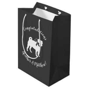 Pug Dog Baby Shower Theme Puppy Gender Neutral Medium Gift Bag