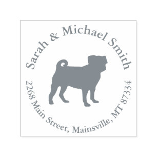 Pug Dog Baby Shower Theme Puppy Gender Neutral Self-inking Stamp
