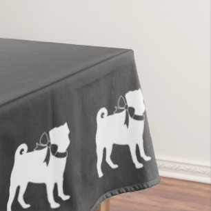 Pug Dog Baby Shower Theme Puppy Gender Neutral Tablecloth