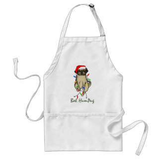 Pug Dog Bah Humpug Funny Christmas Standard Apron