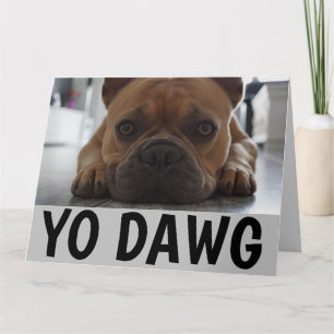 PUG DOG BIRTHDAY OERSIZED CARD