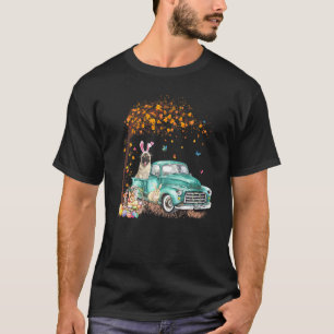Pug Dog Bunny Truck Hunt Eggs Tree Rabbit Easter D T-Shirt