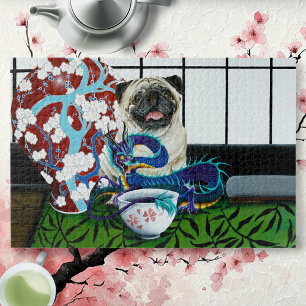 Pug Dog Chinese Dragon Jigsaw Puzzle
