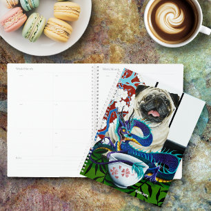 Pug Dog Chinese Dragon Planner