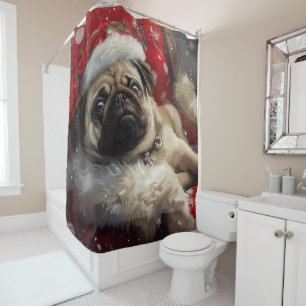 Pug Dog Christmas Festive