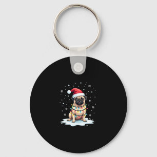 Pug Dog Christmas Men Women (1) Keychain