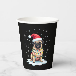 Pug Dog Christmas Men Women (1) Paper Cups