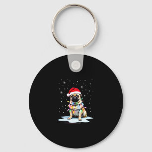Pug Dog Christmas Men Women (3) Keychain