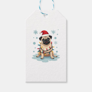 Pug Dog Christmas Men Women Gift Tags