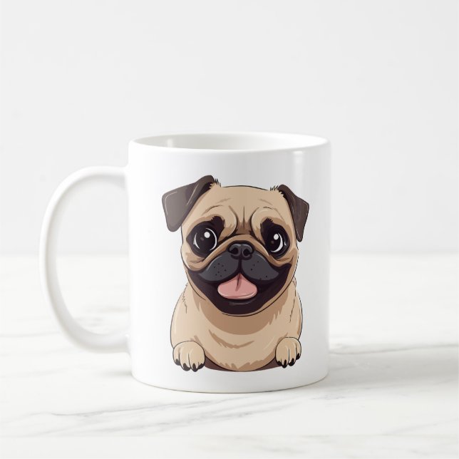 Pug dog coffee mug (Left)