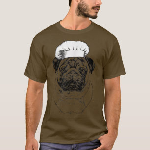 Pug Dog Cook Chef Funny Cooking T-Shirt