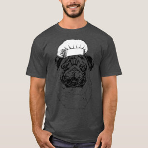 Pug Dog Cook Chef Funny Cooking T-Shirt