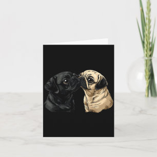 Pug Dog Face Colorful Rtrait Animal Cute Pug Lover Card