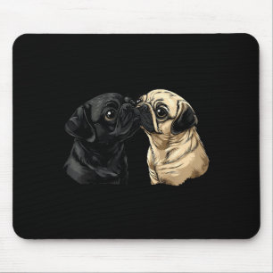 Pug Dog Face Colorful Rtrait Animal Cute Pug Lover Mouse Pad