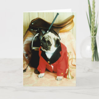 Pug Dog Foxhunter Card