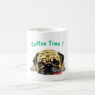 Pug Dog Funny Coffee Mug - Custom Text