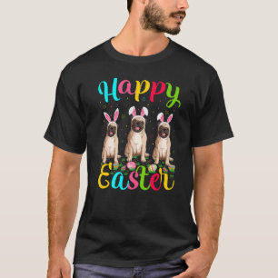 Pug Dog  Funny Easter Egg Bunny Pug Happy Easter T-Shirt
