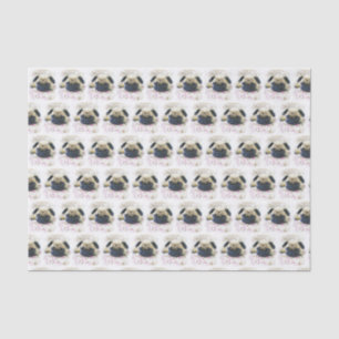 Pug dog giftwrap tissue paper