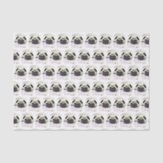 Pug dog giftwrap tissue paper