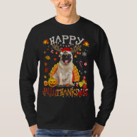 Pug Dog Happy Hallothanksmas Halloween Thanksgivin