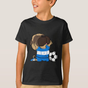 Pug Dog Honduras Soccer Fans Jersey Honduran Footb T-Shirt