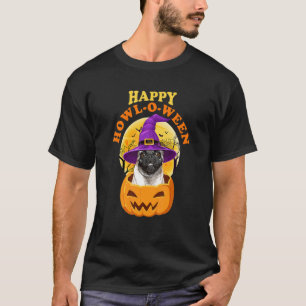 Pug Dog Howl O Ween Witch Halloween T-Shirt