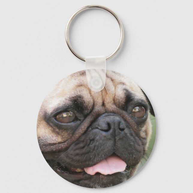Pug Dog Keychain (Front)