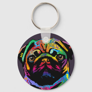 Pug Dog Keychain