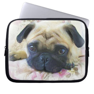 Pug dog laptop sleeve