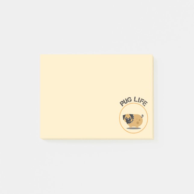Pug Dog Life Post-it® Notes (Front)