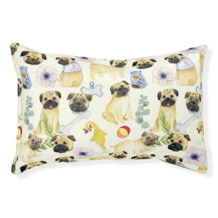 Pug dog lover patterned  pet bed