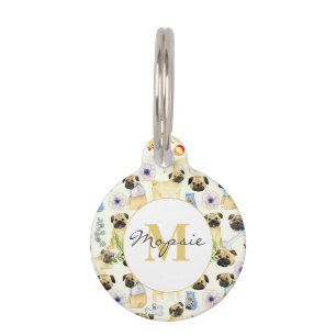 Pug dog lover personalized pet  tag
