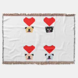Pug Dog Lovers The Love of All Pugs Throw Blanket