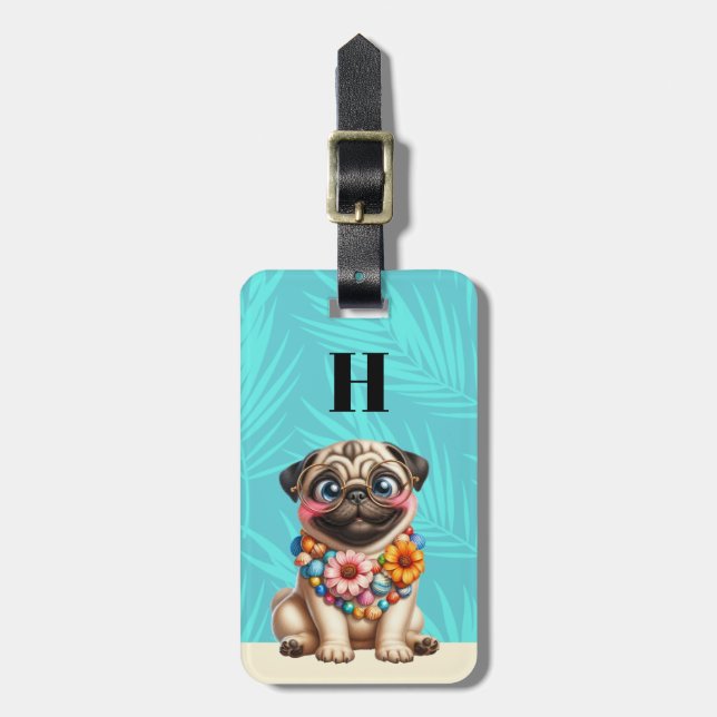 Pug Dog Luggage Tags (Front Vertical)