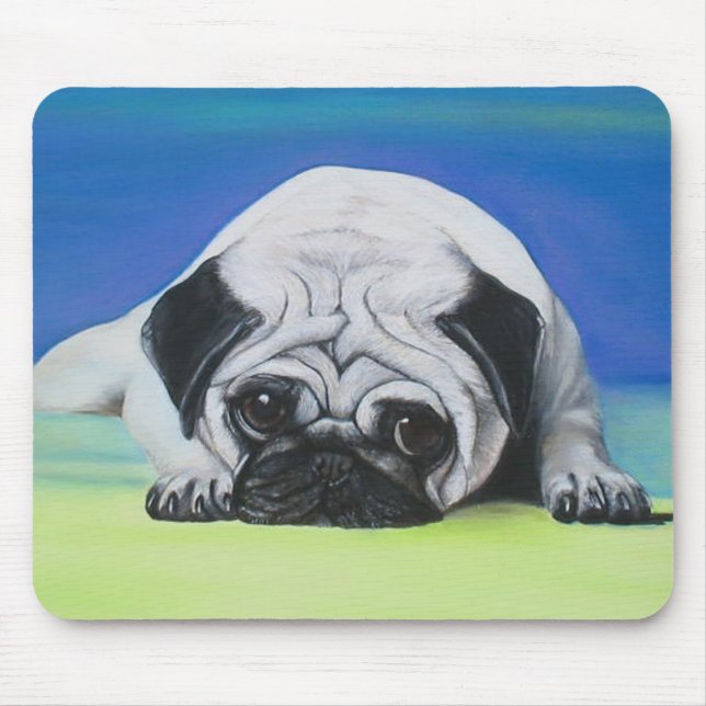 Pug Dog Mouse Pad (Front)