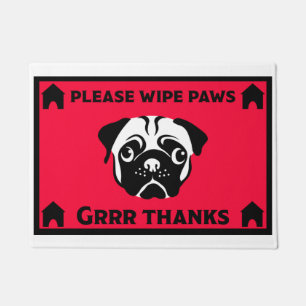 Pug Dog Owners Home Doormat