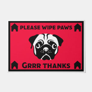 Pug Dog Owners Home Doormat