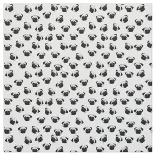 Pug dog pattern fabric