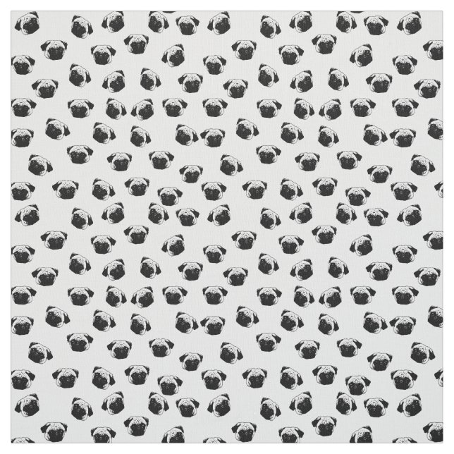 Pug dog pattern fabric (Swatch)