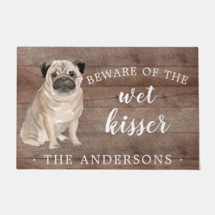 Pug Dog Personalized Door Mat