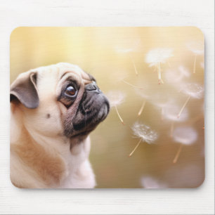 Pug Dog Pet Animal Tranquil Peaceful Mouse Pad