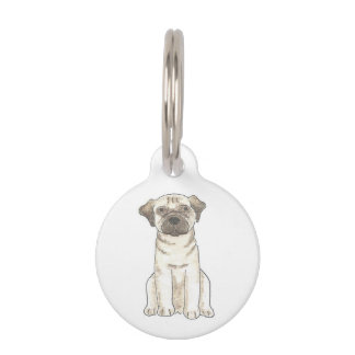 Pug Dog Pet ID Tag