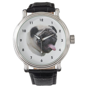 Pug dog pet photo portrait watch